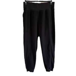 Champion Women’s Black Ribbed Sides Jogger Sweatpants Size Large